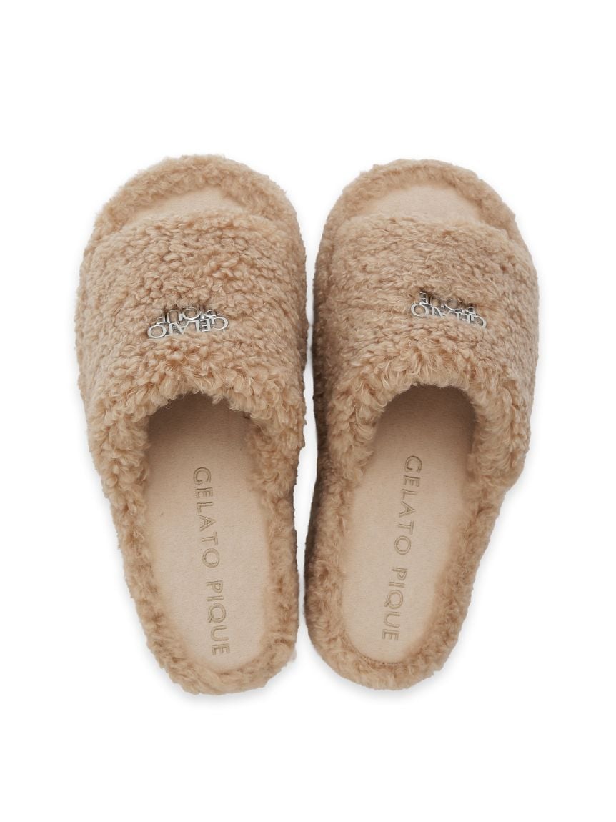 Logo Boa Fleece Room Shoes