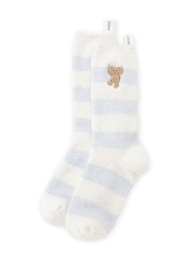 Airy Moco Laundry Bear Striped Socks gelato pique