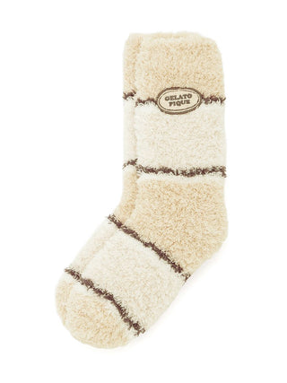 Gelato Pique Gelato Random Stripe Socks in cream