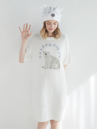 COOL Smoothy Polar Bear Jacquard Dress- Women's Lounge Dresses & Jumpsuits at Gelato Pique USA