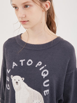 COOL Smoothy Polar Bear Jacquard Dress- Women's Lounge Dresses & Jumpsuits at Gelato Pique USA
