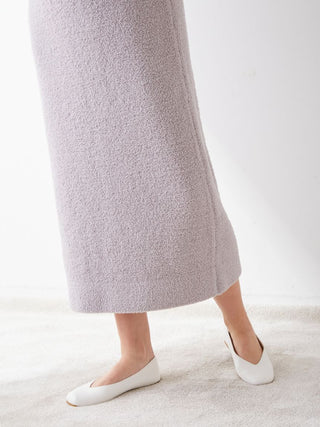 DOG 3 Motif Fluffy Maxi Long Sleeve Loungewear Dress, Women's Loungewear Dresses at Gelato Pique USA