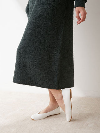 Twin Bear Jacquard Dress in Green, Women's Loungewear Dresses at Gelato Pique USA.