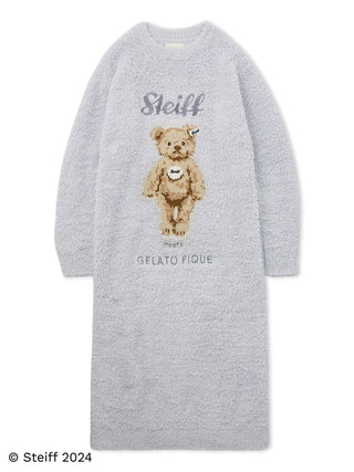 Steiff Gelato James Midi Sweater Dress featuring iconic bear charm, cozy fabric, and elegant midi length for lounging and casual outings.