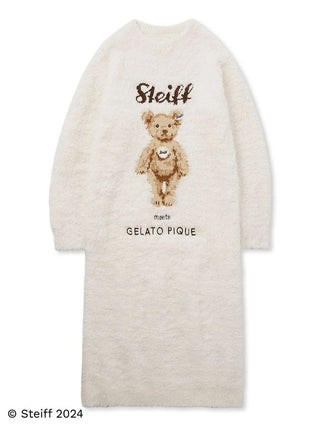 Steiff Gelato James Midi Sweater Dress with bear design, featuring cozy-chic fabric and elegant midi length for comfort and style.