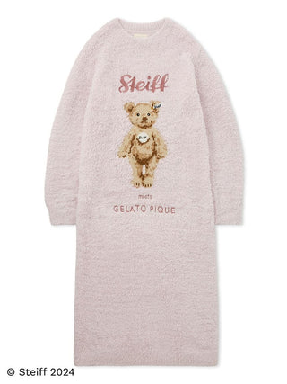 Steiff Gelato James Midi Sweater Dress with bear design and text, showcasing cozy and chic fashion.