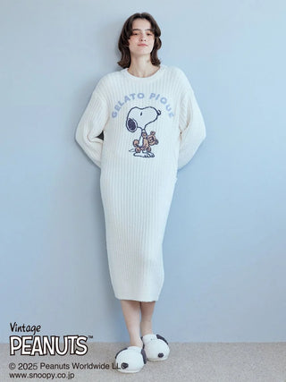 [PEANUTS] SNOOPY×BEAR Jacquard Dress