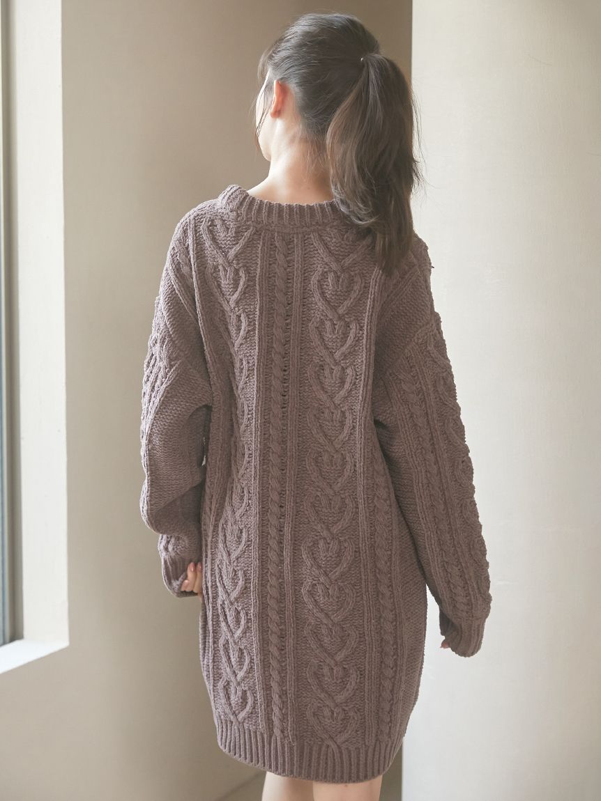 Heart Aran Knit Dress Heart Aran Knit Dress