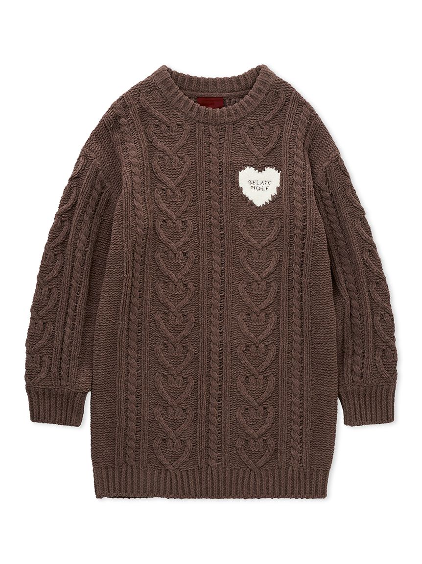 heart sweater dress Heart Aran Knit Dress