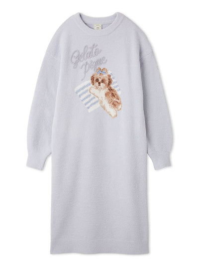Shih Tzu Jacquard Dress gelato pique