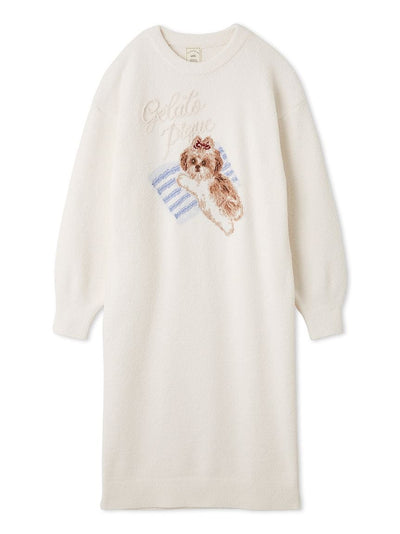 Shih Tzu Jacquard Dress gelato pique