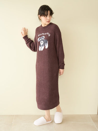 Baby Moco Dachshund / Schnauzer Jacquard Dress gelato pique