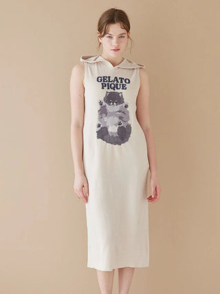 Roll Over Dog Jacquard Sleveeless Dress