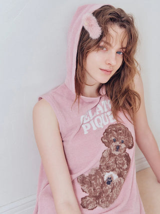 Roll Over Dog Jacquard Sleveeless Dress