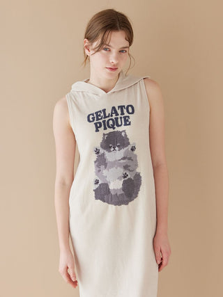 Roll Over Dog Jacquard Sleveeless Dress