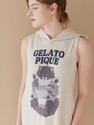 Roll Over Dog Jacquard Sleveeless Dress