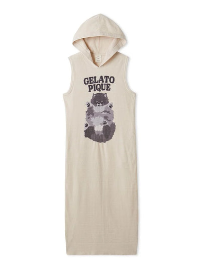 Roll Over Dog Jacquard Sleveeless Dress gelato pique