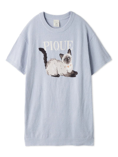 Fashionable Cats & Dogs Jacquard Smoothie Dress gelato pique