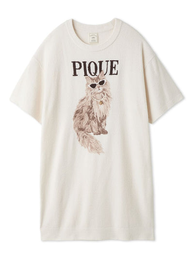 Fashionable Cats & Dogs Jacquard Smoothie Dress gelato pique