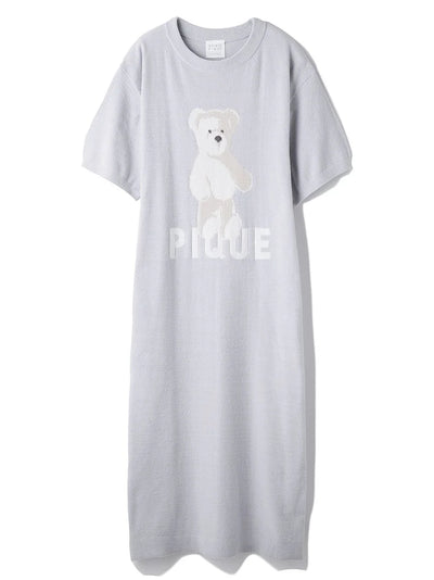 Fluffy Variety Motif Jacquard Dress gelato pique