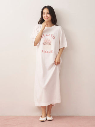 Fluffy Variety Motif Jacquard Dress