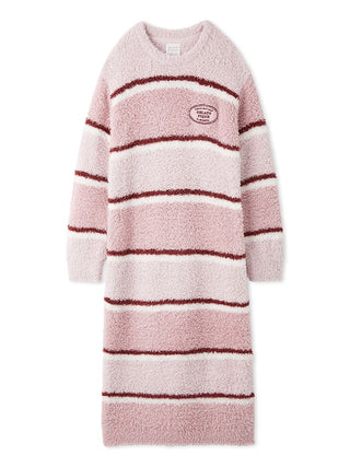 Gelato Pique Gelato Random Stripe Dress in pink, front view