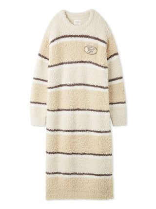 Gelato Pique Gelato Random Stripe Dress in cream, front view