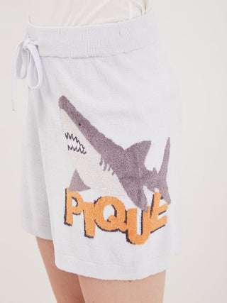 Jacquard Shark Lounge Shorts - Gelato Pique