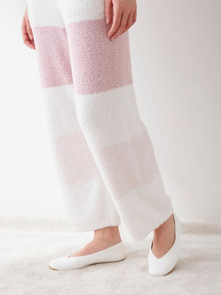 Baby Moco 3 border Lounge Pants in pink, Women's Loungewear Pants at Gelato Pique USA