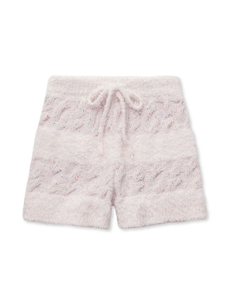 Color Spray x Gelato 2 Striped Lounge Shorts off- pink, Women's Loungewear Shorts at Gelato Pique USA
