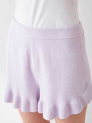 Mousse Frill Lounge Shorts lavender, Women's Loungewear Shorts at Gelato Pique USA