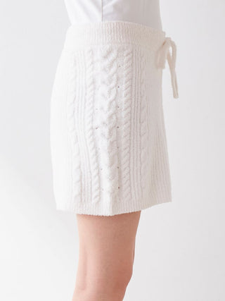   Aran Lounge Shorts in off- white, Women's Loungewear Shorts at Gelato Pique USA
