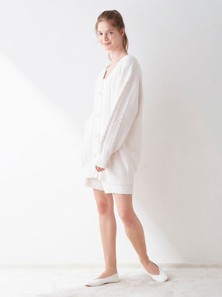   Aran Lounge Shorts in off- white, Women's Loungewear Shorts at Gelato Pique USA