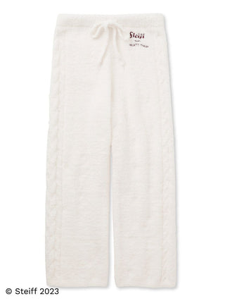 [Steiff] Powder Aran Long Loungewear Pants in Cream, Women's Loungewear Pants Pajamas & Sleep Pants at Gelato Pique USA