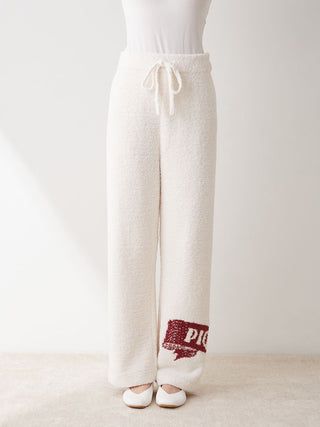 Jacquard Lounge Pants in off white, Women's Loungewear Pants Pajamas & Sleep Pants at Gelato Pique USA.