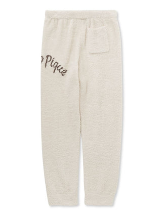 Baby Moco Melange Logo Long Pants in beige, Men's Loungewear Pants at Gelato Pique USA.