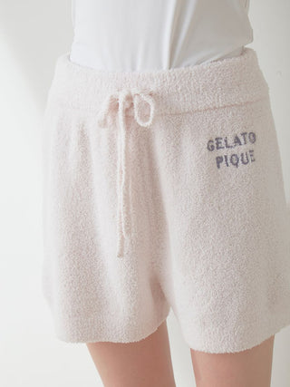 Sleep Dog Jacquard Lounge Shorts in pink, Women's Loungewear Shorts at Gelato Pique USA.