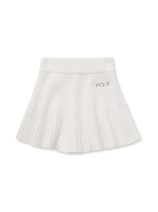 Flared Ribbed Lounge Shorts in off-white, Women's Loungewear Shorts at Gelato Pique USA.