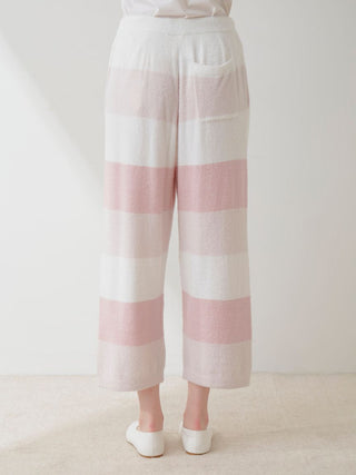 Smoothie 3-border 3/4 Length Pajama in PINK, Women's Loungewear Pants Pajamas & Sleep Pants at Gelato Pique USA.
