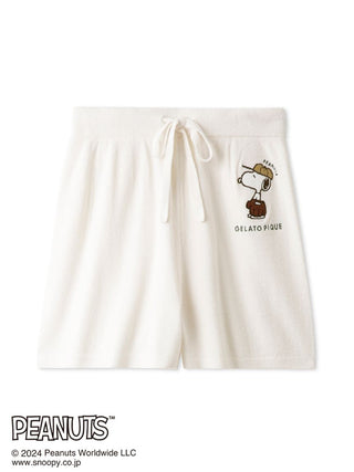 PEANUTS SNOOPY Lounge Shorts in OFF WHITE, Women's Loungewear Shorts at Gelato Pique USA.