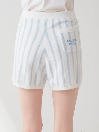 COOL Striped Lounge Shorts in BLUE, Men's Loungewear Shorts at Gelato Pique USA.