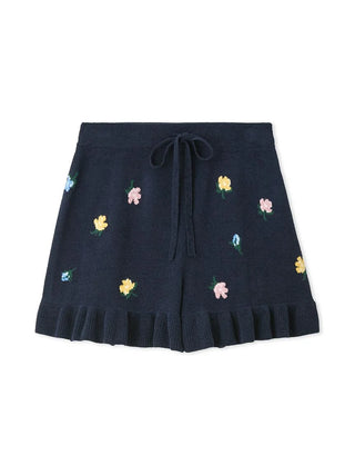 Air Moco Small Flower Lounge Shorts in Navy, Women's Loungewear Shorts at Gelato Pique USA