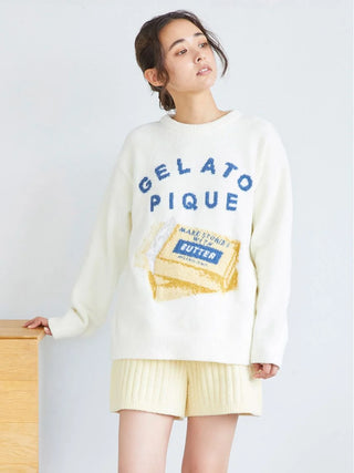 Souffle Butter-Themed Lounge Shorts in YELLOW, Women's Loungewear Shorts at Gelato Pique USA.