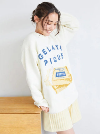 Souffle Butter-Themed Lounge Shorts in YELLOW, Women's Loungewear Shorts at Gelato Pique USA.