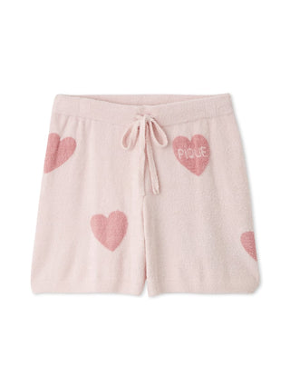 Hot Smoothie Heart JQD Lounge Shorts in Pink, Women's Loungewear Shorts at Gelato Pique USA