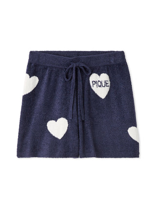 Hot Smoothie Heart JQD Lounge Shorts in Navy, Women's Loungewear Shorts at Gelato Pique USA