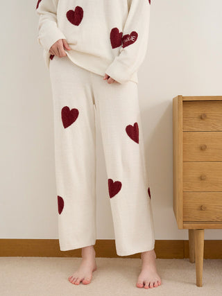 Hot Smoothie Heart JQD Lounge Pants in Off White, Women's Loungewear Pants Pajamas & Sleep Pants at Gelato Pique USA