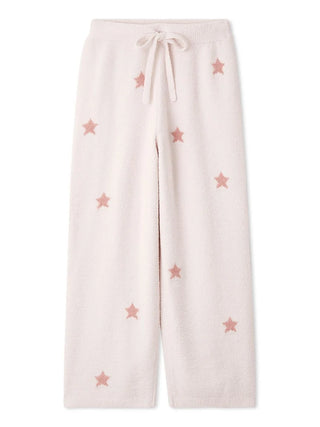 Star Jacquard Lounge Pants in Pink, Women's Loungewear Pants Pajamas & Sleep Pants at Gelato Pique USA