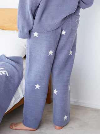 Star Jacquard Lounge Pants in Navy, Women's Loungewear Pants Pajamas & Sleep Pants at Gelato Pique USA