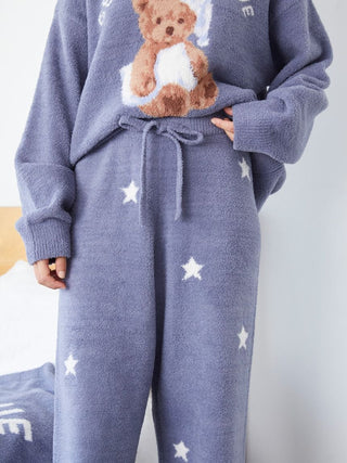 Star Jacquard Lounge Pants in Navy, Women's Loungewear Pants Pajamas & Sleep Pants at Gelato Pique USA